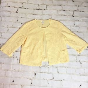 Chico’s size 1 yellow spring jacket